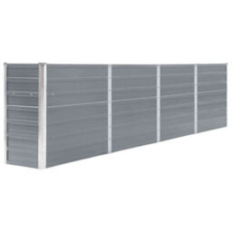 Berkfield Raised Garden Bed 320X40X77 Cm Galvanised Steel Grey - thumbnail 2