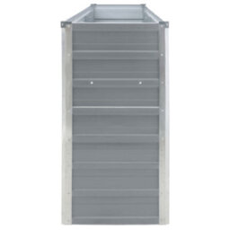Berkfield Raised Garden Bed 320X40X77 Cm Galvanised Steel Grey - thumbnail 4
