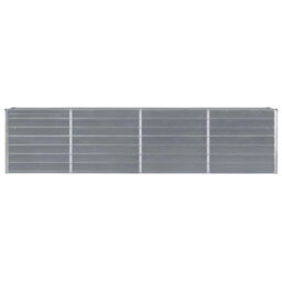 Berkfield Raised Garden Bed 320X40X77 Cm Galvanised Steel Grey - thumbnail 3