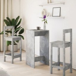 Berkfield Bar Table Concrete Grey 51X50X103.5 Cm Engineered Wood - thumbnail 3