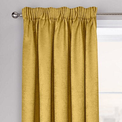 Velosso Westwood Dimout Pencil Pleat Curtains - Ochre