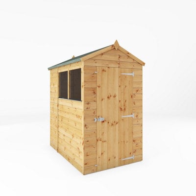 Waltons 6X4 Shiplap Apex Wooden Shed Customisable Layout Tongue And Groove Floor Single Door Felt Included - image 1