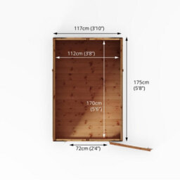 Waltons 6X4 Shiplap Apex Wooden Shed Customisable Layout Tongue And Groove Floor Single Door Felt Included - thumbnail 9