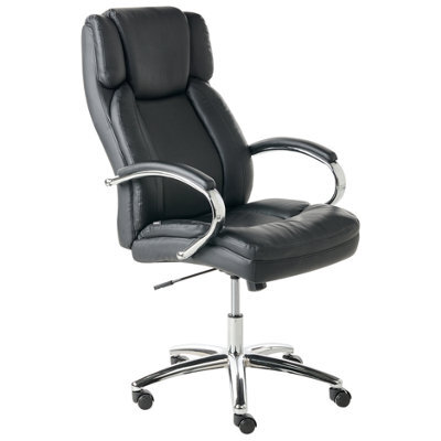 Beliani Executive Chair Honor Faux Leather Black - image 1