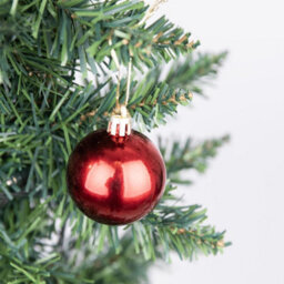 Shatchi 50mm/9Pcs Christmas Baubles Shatterproof Dark Red, Christmas Tree Decorations - thumbnail 5