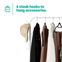 Livivo Clothing Rail With Shoe Rack - White - thumbnail 7