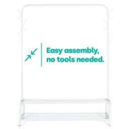 Livivo Clothing Rail With Shoe Rack - White - thumbnail 8
