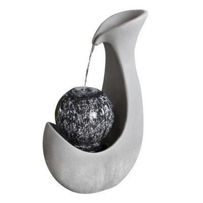 Outdoor Living UK Scarva Fountain Contemporary Water Feature Without Cover