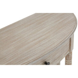 Orsina Grey & Rustic Design  Rounded Console Table For Hallway, Pine Wood Wood Table For Home And Office Décor - thumbnail 6