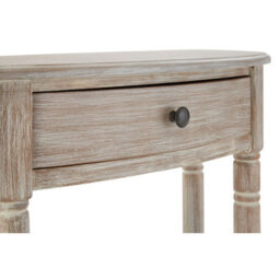 Orsina Grey & Rustic Design  Rounded Console Table For Hallway, Pine Wood Wood Table For Home And Office Décor - thumbnail 7