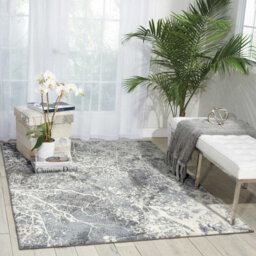 Grey Luxurious Modern Abstract Easy To Clean Rug For Bedroom & Living Room-117Cm X 178Cm - thumbnail 1