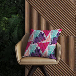 Warren Reed Designer Shabby Geometric Pattern Outdoor Cushion 45Cm X 45Cm - thumbnail 2