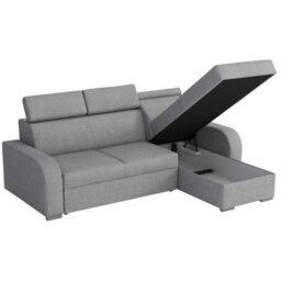 Oslo M 2Rlc Corner Sofa Bed Mdf Chipboard Polyurethane Foam Wave Spring Universal Side 235X170X85 100Cm Cream - thumbnail 4