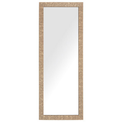 Beliani Wall Mirror Ajaccio 50 Cm 130 Cm Brass - image 1