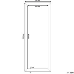 Beliani Wall Mirror Ajaccio 50 Cm 130 Cm Brass - thumbnail 3