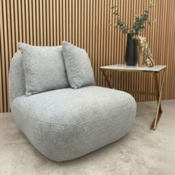Stratus Interiors Miami Boucle Swivel Accent Chair - Blush Orange - thumbnail 2