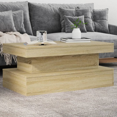 Berkfield Coffee Table With Led Lights Sonoma Oak 90X50X40 Cm - image 1