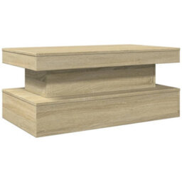 Berkfield Coffee Table With Led Lights Sonoma Oak 90X50X40 Cm - thumbnail 3