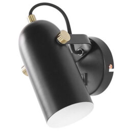 Beliani Black Metal Adjustable Wall Lamp 17 Cm Industrial Spotlight For Living Room, Home Office, Bedroom - thumbnail 5