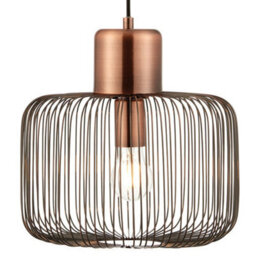 Hanging Ceiling Pendant Light Antique Copper Wire Shade Modern Lamp Bulb Holder - thumbnail 1