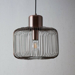 Hanging Ceiling Pendant Light Antique Copper Wire Shade Modern Lamp Bulb Holder - thumbnail 3