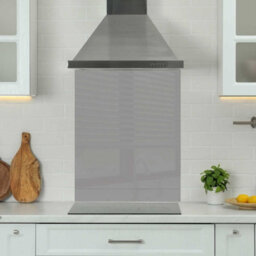 Choose Your Print Premium 60Cm  X 60Cm 6mm Glass Light Grey Kitchen Splashback Toughened Polished Edge