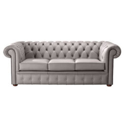 Chesterfield 3 Seater Shelly Owl Leather Sofa Bespoke In Classic Style - thumbnail 1