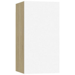 Berkfield Tv Cabinet White And Sonoma Oak 30.5X30X60 Cm Engineered Wood - thumbnail 2