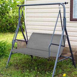 Replacement Seat Cover For Two And Three Garden Swings, Waterproof Thick (600D) - 138 X 50 Cm, Grey. - thumbnail 2