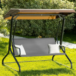 Replacement Seat Cover For Two And Three Garden Swings, Waterproof Thick (600D) - 138 X 50 Cm, Grey. - thumbnail 7