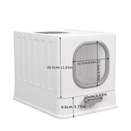Bingopaw Large Cat Litter Box Open Top Cat Litter Tray,with Scoop,travel Carrier Camping - thumbnail 3
