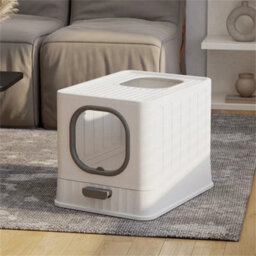 Bingopaw Large Cat Litter Box Open Top Cat Litter Tray,with Scoop,travel Carrier Camping - thumbnail 9