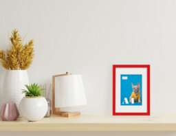A4 Red Picture Frame With Mount For A5 (14.8 X 21Cm - 5.8 X 8.3In) Poster, Photo, Artwork, Or Print. - thumbnail 4