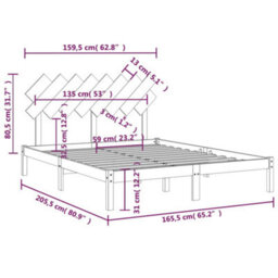 Berkfield Bed Frame 160X200 Cm Solid Wood - thumbnail 6