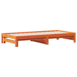Walplus Day Bed With Trundle Without Mattress Wax Brown 90X190 Cm Single - thumbnail 9