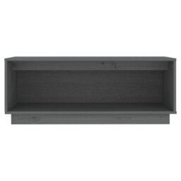 Berkfield Tv Cabinet Grey 90X35X35 Cm Solid Wood Pine - thumbnail 3