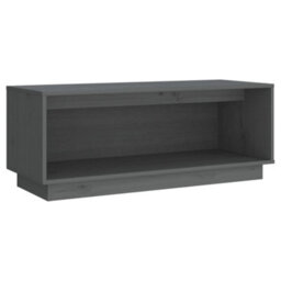 Berkfield Tv Cabinet Grey 90X35X35 Cm Solid Wood Pine - thumbnail 2