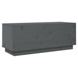 Berkfield Tv Cabinet Grey 90X35X35 Cm Solid Wood Pine - thumbnail 5