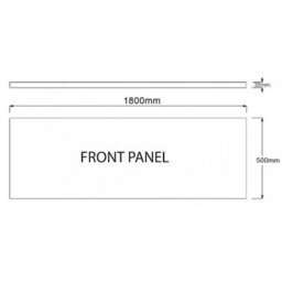 Royal Bathrooms Breeze 1800 X 800mm Acrylic Single Ended Round Edged White Straight Bath With Chrome Wall Profile Screen & Front Panel - thumbnail 9