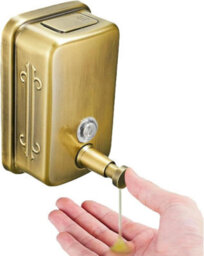 Wall-Mounted Soap Dispenser For Bathroom, Kitchen, Market, Hotel, Restaurant (500 Ml) In Bronze