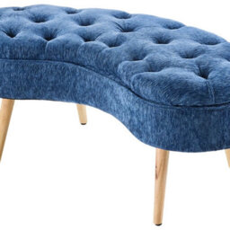 Blue Storage Bench Removable Lid Storage Ottoman Bed End Stool Window Seat - thumbnail 5