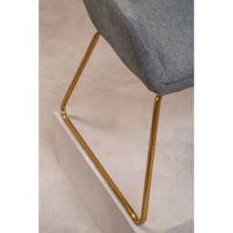 Orsina Grey Dining Chair, High Quality Kitchen Chair, Back & Arm Support Fabric Chair, Easy To Clean Armchair - thumbnail 9