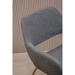 Orsina Grey Dining Chair, High Quality Kitchen Chair, Back & Arm Support Fabric Chair, Easy To Clean Armchair - thumbnail 7