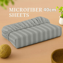 Oxford Homeware Silver Satin Stripe Fitted Sheet 40Cm Extra Deep Pocket Easy Care Bedding Sheet (W)137Cmx(L)191Cm (Double) - thumbnail 9