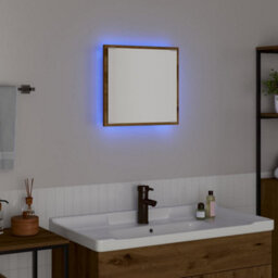 Walplus Led Bathroom Mirror Wall-Mounted Artisan Oak 40 X 8.5 X 37 Cm - thumbnail 4