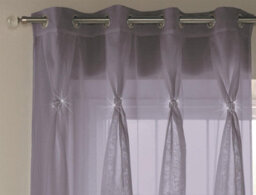 Luxury Living Diana Dolly Voile Semi-Sheer Eyelet Curtain Panel - thumbnail 2