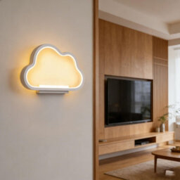 Nordic Minimalist Cloud Led Wall Sconce, Decorative Wall Lamp For Kids Bedroom, Bedside & Living Room Background - thumbnail 4