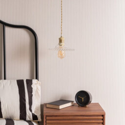 Valuelights Lucrezia Brushed Gold Hanging Ceiling Pendant Light Fitting With Clear Frilled Glass Lampshade - thumbnail 4