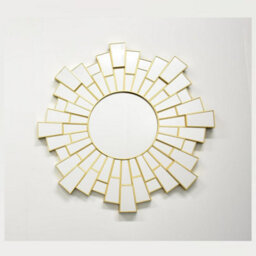 DEENZ 76Cm Gold Sunburst Wall Mirror Style Frame Round Home Art Decor