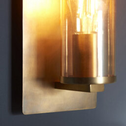 Luminosa Lighting Luminosa Palermo Wall Lamp Brass Patina & Champagne Lustre Glass - thumbnail 5